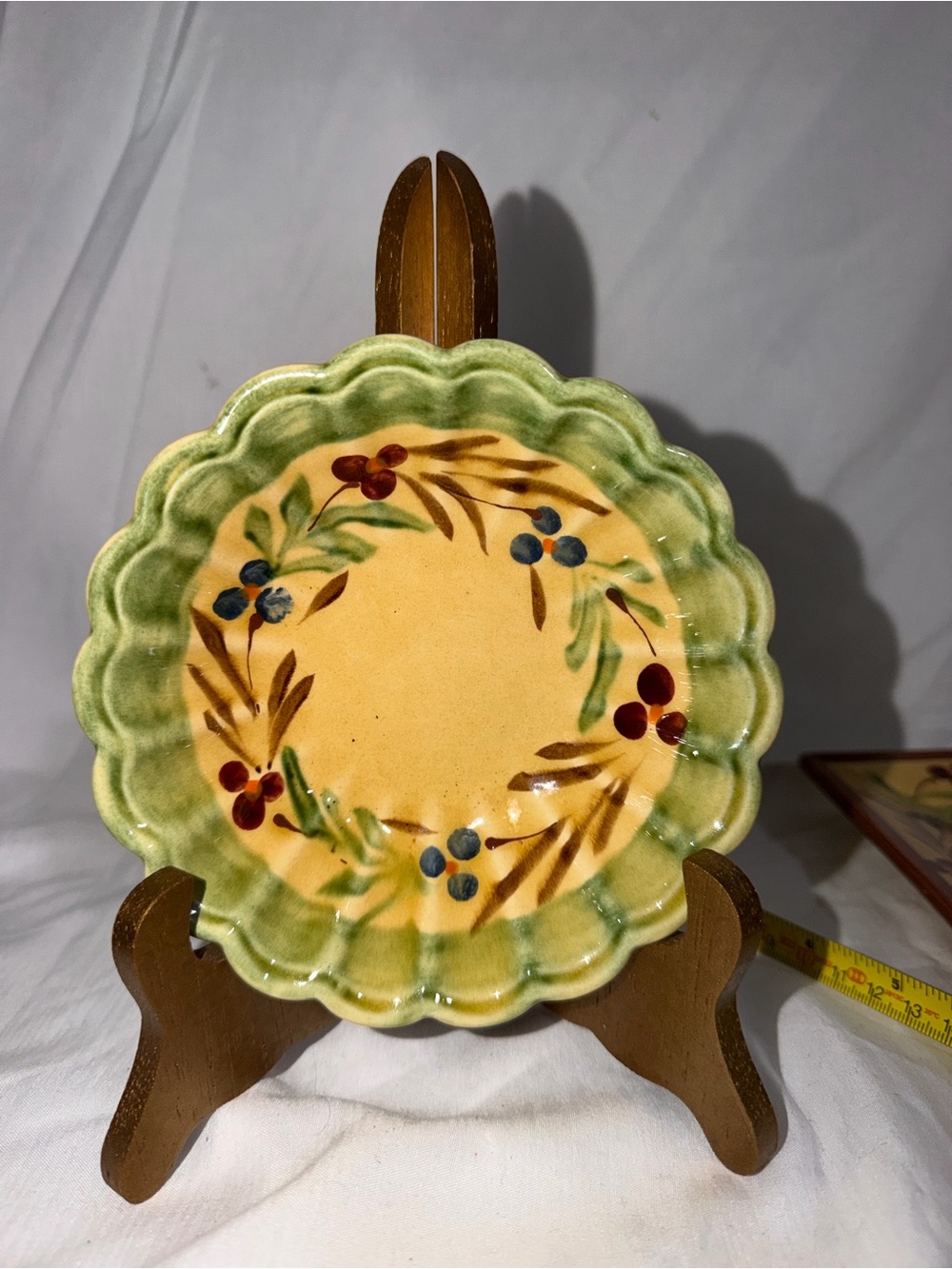 Faience Provençale du Poët-Laval France Hand-Painted 2-Piece Ceramic Set - Picture 3 of 10